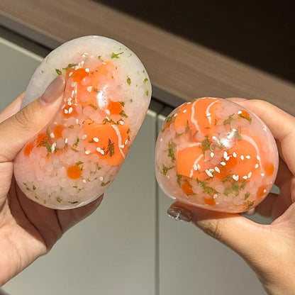Rice Ball Collection Stress Ball Squishy Stress Relief Decompression Toy - Zip-tie Closure