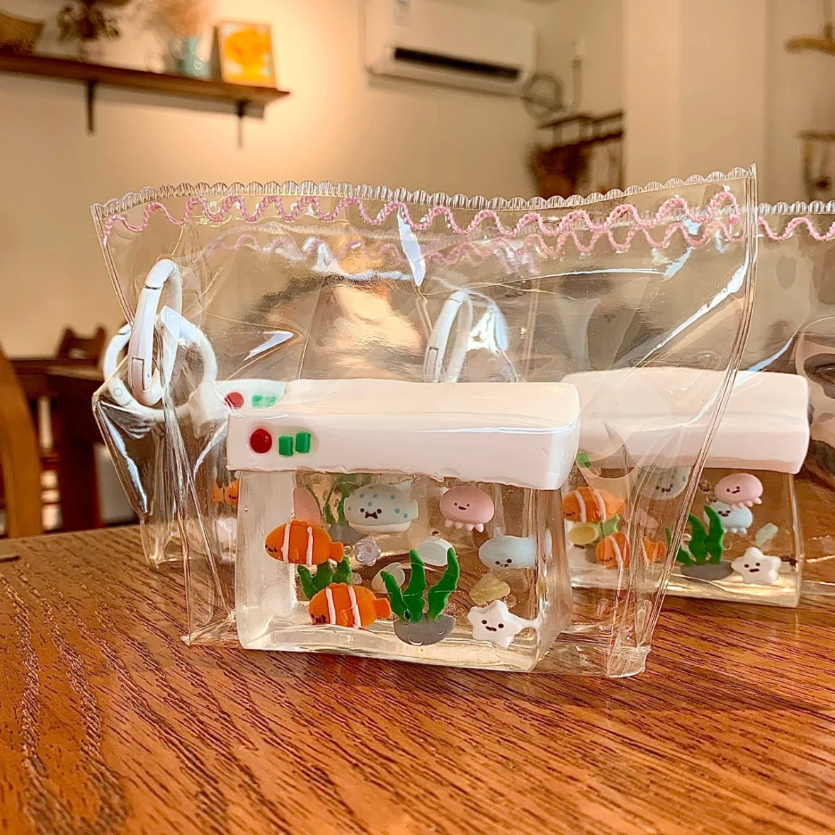 Handmade Transparent Fish Tank Taba Squishy Toy