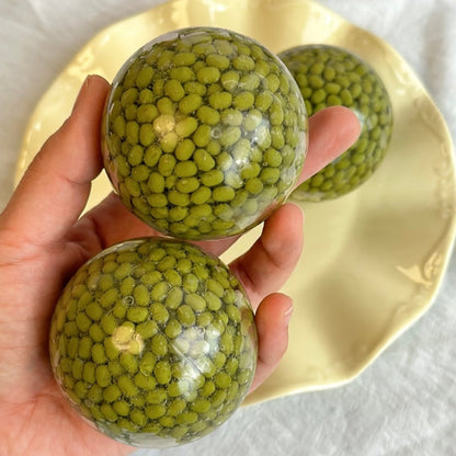 5.8cm Green Bean Red Bean Handmade Stress Balls