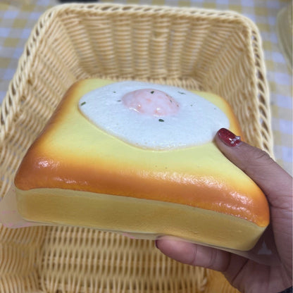 Slow Rising Squishy Egg Toast Stress Relief Decompression Toy
