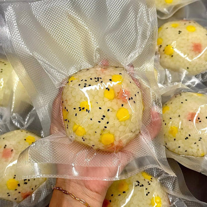 Corn and Ham Rice Ball Handmade Stress Ball