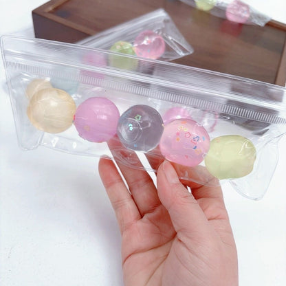 5 Colors Mini Handmade Transparent Stress Balls Taba Squishy Toy