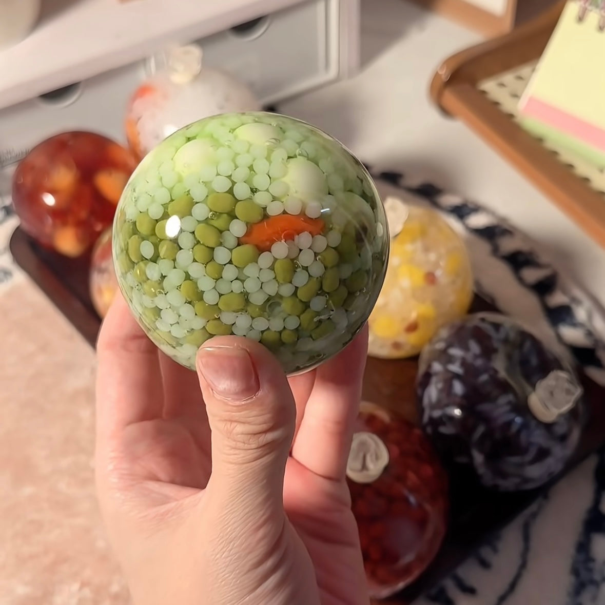 Rice Ball Collection Stress Ball Squishy Stress Relief Decompression Toy - Zip-tie Closure