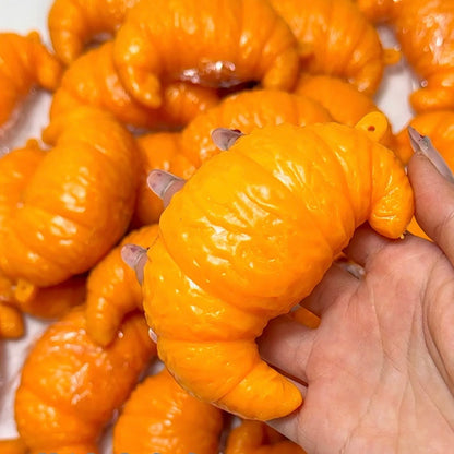 Crunchy Handmade Croissant Stress Ball Bead & Clay Base