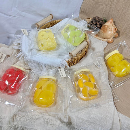 Handmade Transparent Mango Strawberry Yellow Peach Green Grape Taba Squishy Toy
