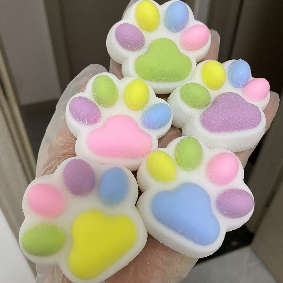 Handmade Silicone Rainbow Cat's Paw Taba Squishy Toy  - Christmas Series