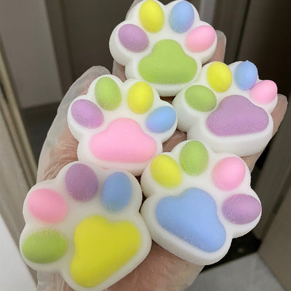 Handmade Silicone Rainbow Cat's Paw Taba Squishy Toy  - Christmas Series