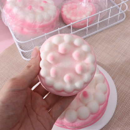 Slow Rising Squishy Pink Cake Stress Relief Decompression Toy