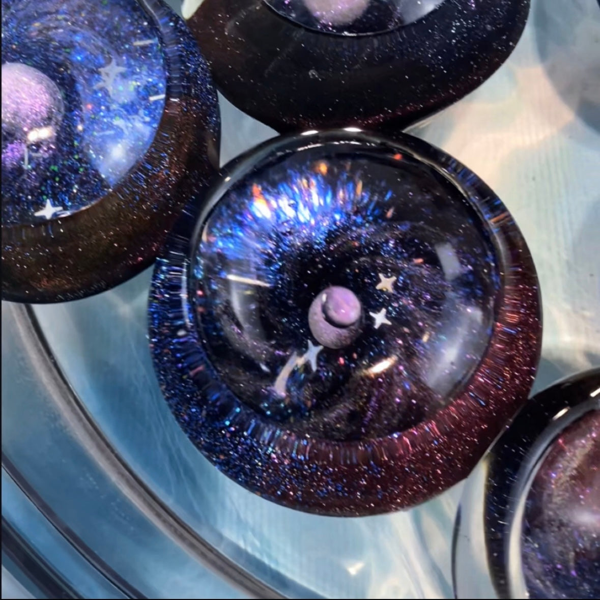 Transparent Handmade Cosmic Ball Taba Squishy Toy Stress Ball