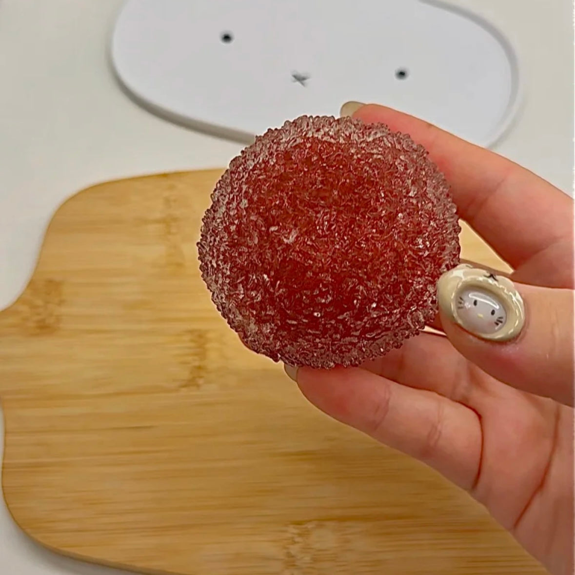 Crisp Satisfying Sound Red Bayberry Handmade Stress Balls