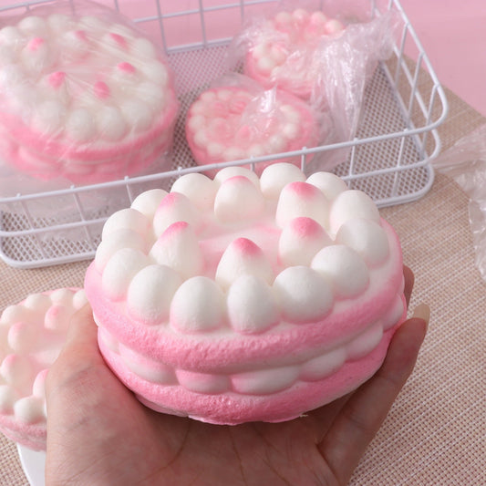 Slow Rising Squishy Pink Cake Stress Relief Decompression Toy