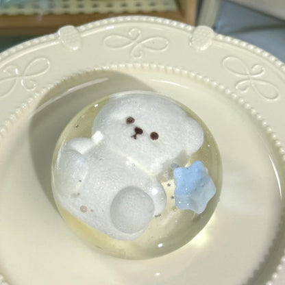 Handmade Transparent Bear Ball Taba Squishy Toy