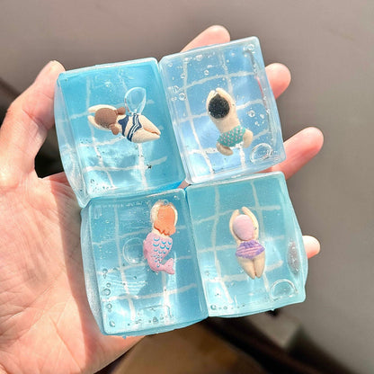 Swimming Stress Ball Jelly Ball Squishy Stress Relief Decompression Toy