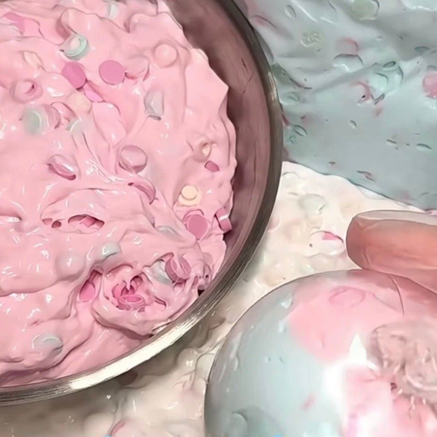 Pink & Sky Blue Handmade Stress Ball