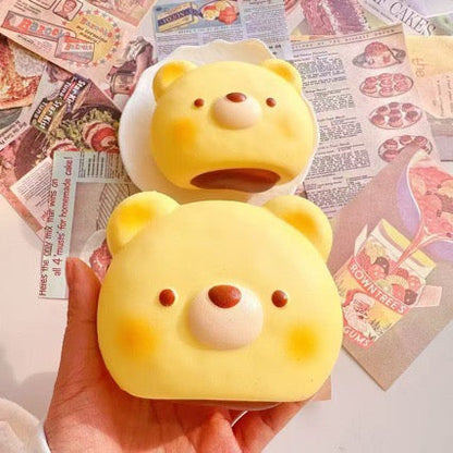 Slow Rising Squishy Bear Head Stress Relief Decompression Toy