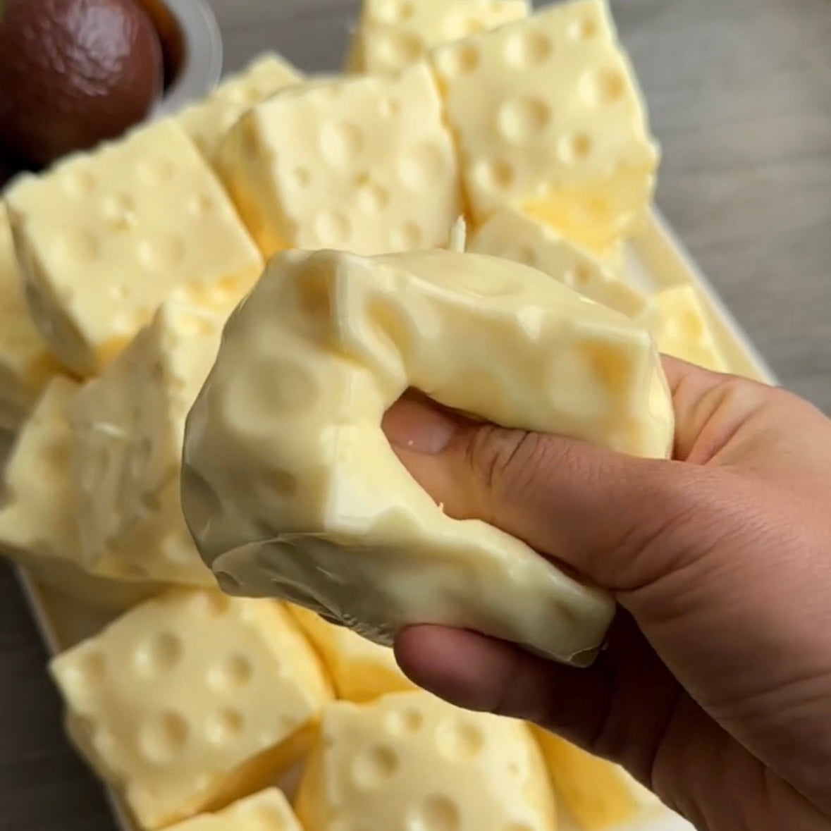 Large Cheese Vaseline Stress Ball Squishy Stress Relief Decompression Toy