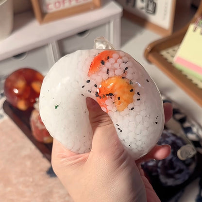 Rice Ball Collection Stress Ball Squishy Stress Relief Decompression Toy - Zip-tie Closure