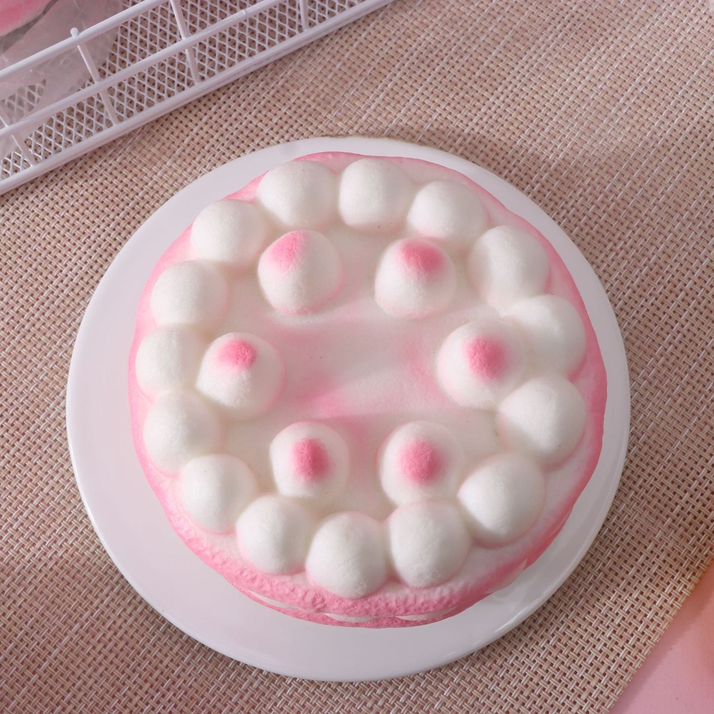 Slow Rising Squishy Pink Cake Stress Relief Decompression Toy