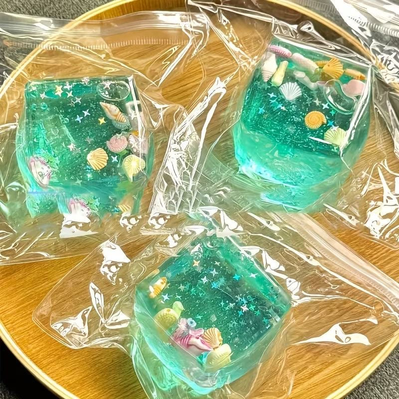 Sea Ice Cube Stress Ball Jelly Ball Squishy Stress Relief Decompression Toy