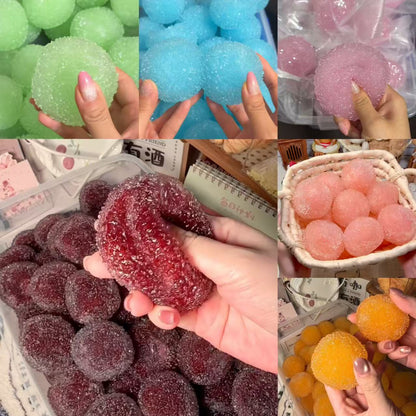 Crisp Satisfying Sound Red Bayberry Handmade Stress Balls