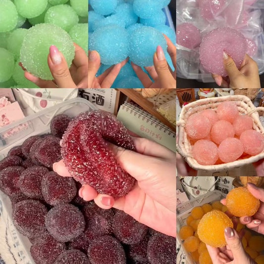 Crisp Satisfying Sound Red Bayberry Handmade Stress Balls