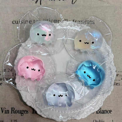 Handmade Transparent Mini Octopus Jellyfish Taba Squishy Toy