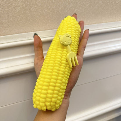 200g Handmade Silicone Yellow Corn Stress Relief Squishy Toy