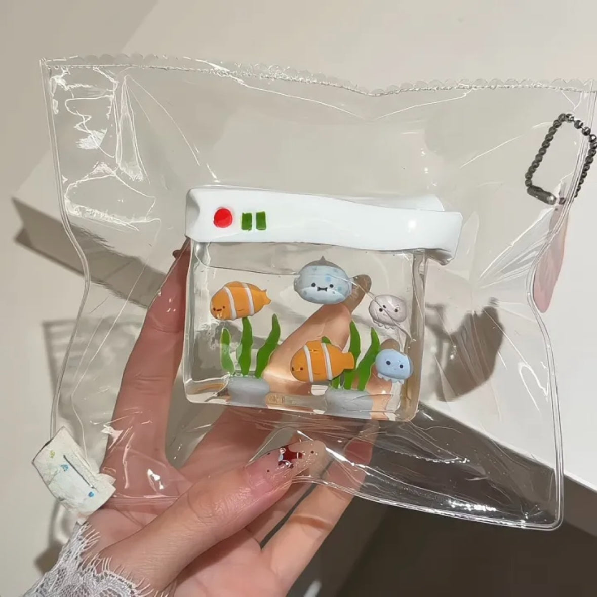 Handmade Transparent Fish Tank Taba Squishy Toy