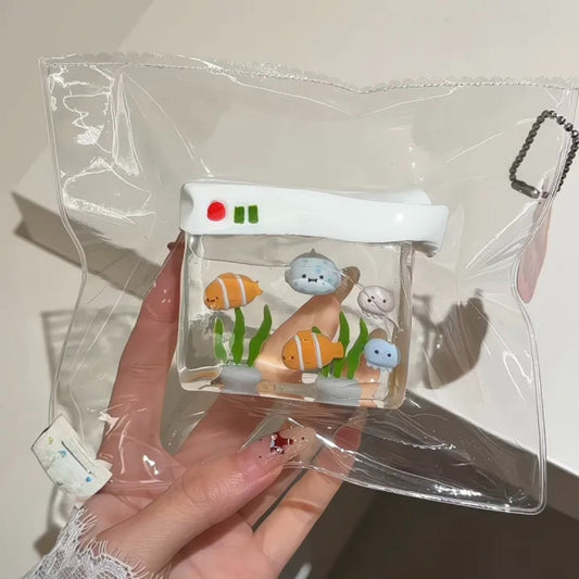 Handmade Transparent Fish Tank Taba Squishy Toy