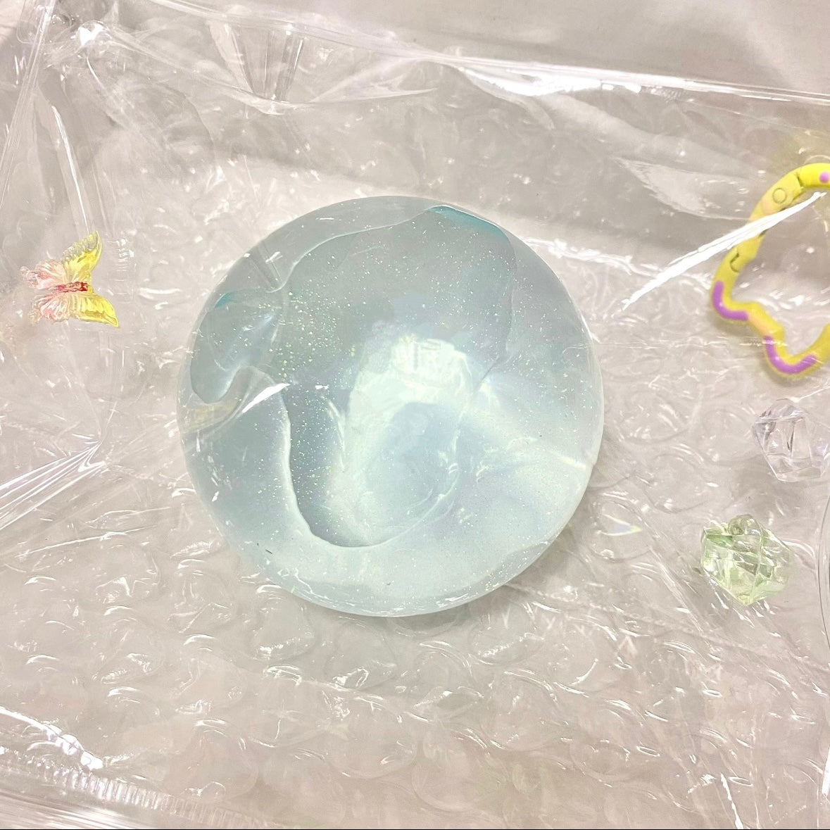 Transparent Handmade Silicone Stress Ball Taba Squishy Toy with Freebie