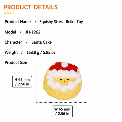Food-Grade Silicone Christmas Squishy Toy – Food-Themed Stress Relief Toy with Bell