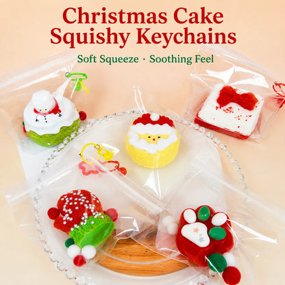 Food-Grade Silicone Christmas Squishy Toy – Food-Themed Stress Relief Toy with Bell