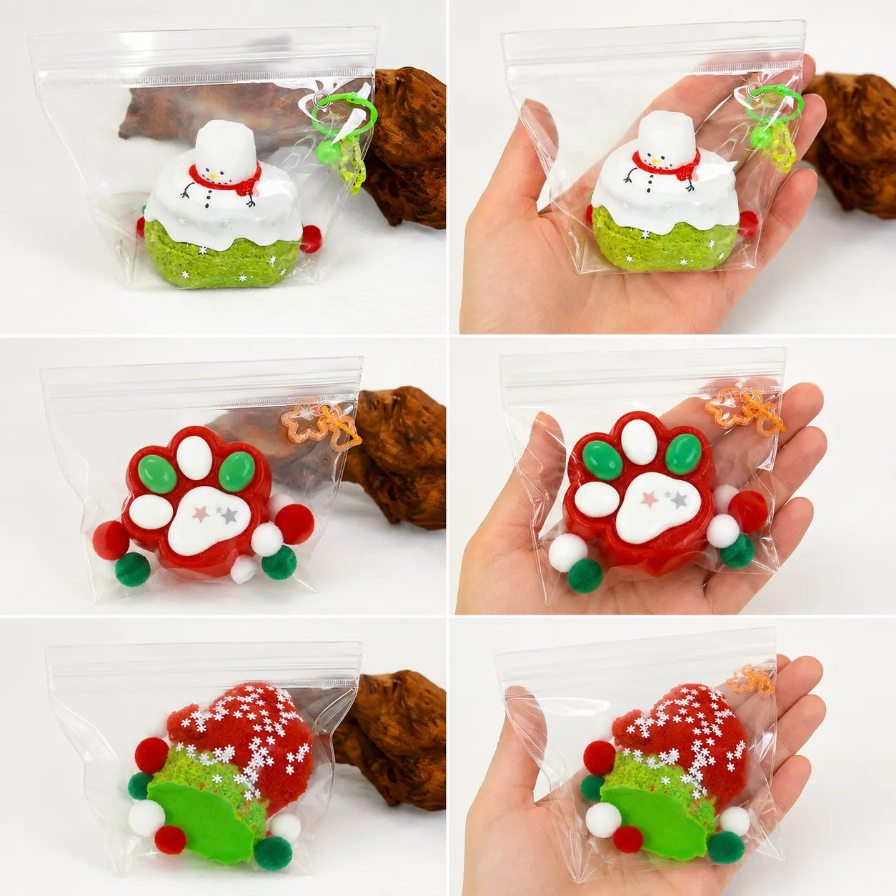 Food-Grade Silicone Christmas Squishy Toy – Food-Themed Stress Relief Toy with Bell