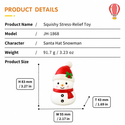 Food-Grade Silicone Christmas Squishy Toy – Slow-Rebound Stress Relief Toy