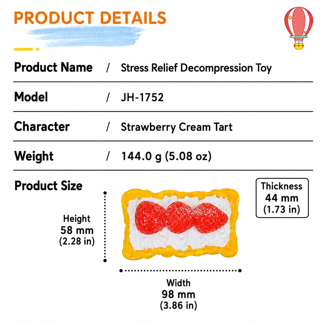 Food-Grade Silicone Dessert Squishy Toy – Slow-Rebound Realistic Food Stress Relief Toy