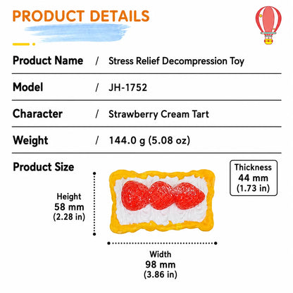 Food-Grade Silicone Dessert Squishy Toy – Slow-Rebound Realistic Food Stress Relief Toy