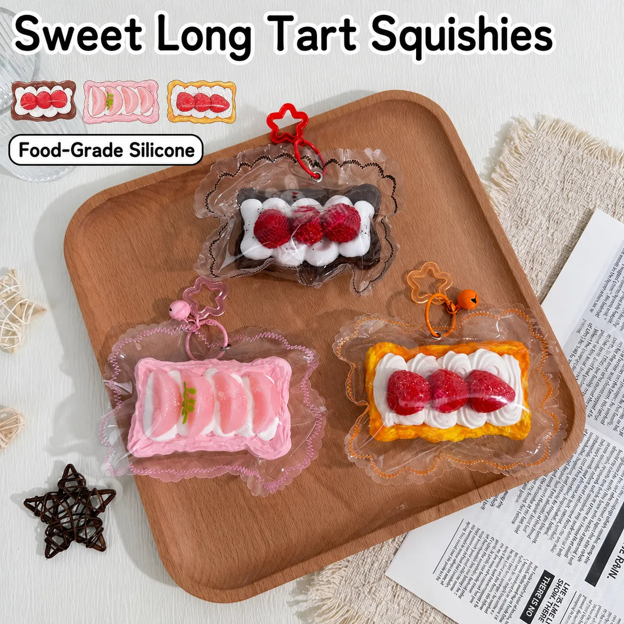 Food-Grade Silicone Dessert Squishy Toy – Slow-Rebound Realistic Food Stress Relief Toy