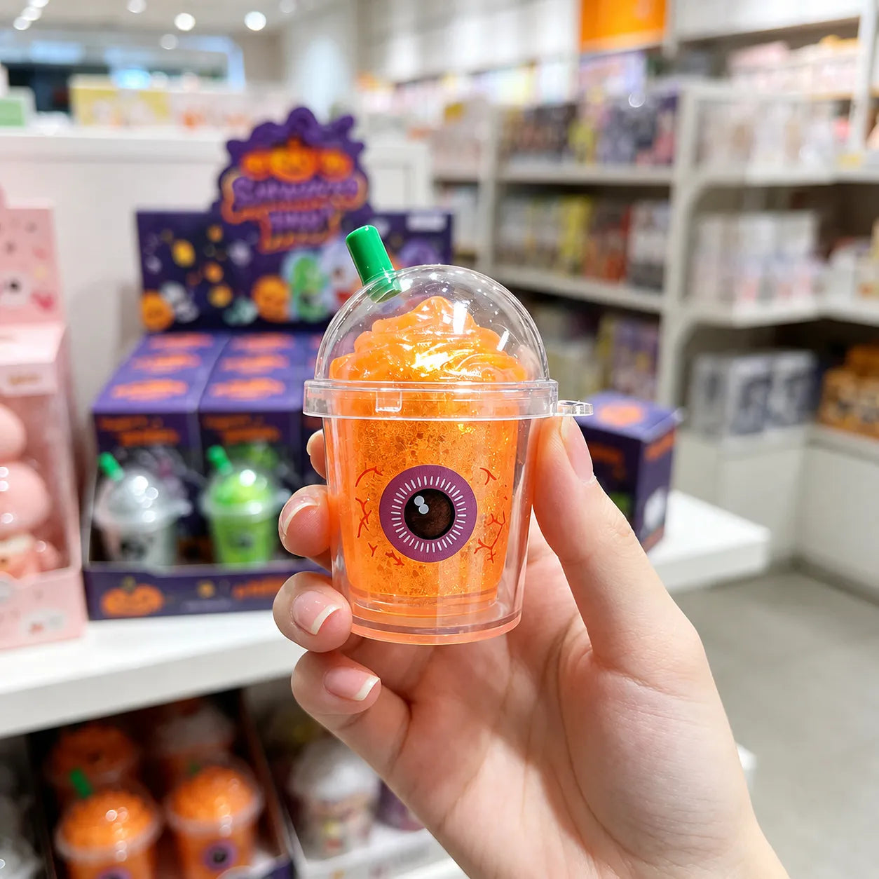 Halloween Milk Tea Cup Squishy Toys – Non-Toxic Stress Relief Blind Box Gift Set