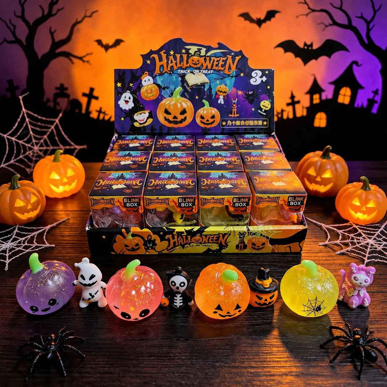 Halloween Milk Tea Cup Squishy Toys – Non-Toxic Stress Relief Blind Box Gift Set