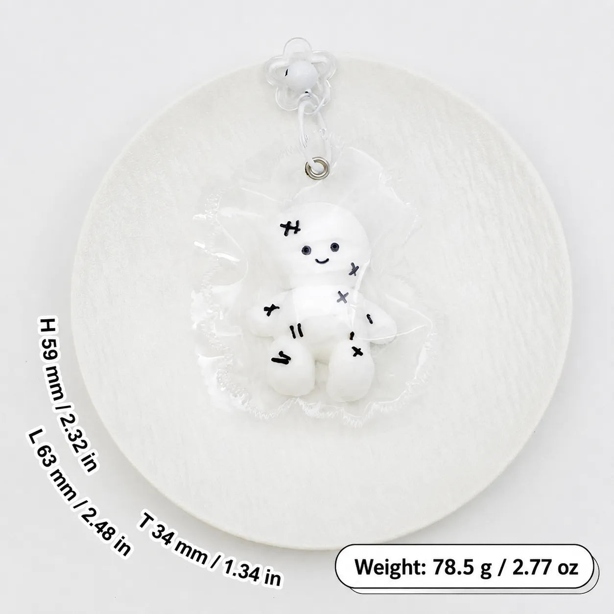 Halloween Slow-Rise Silicone Squishy Doll Keychain