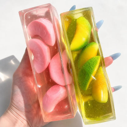 Fruit Jelly Squishy Bar – Transparent Sensory Fidget Toy