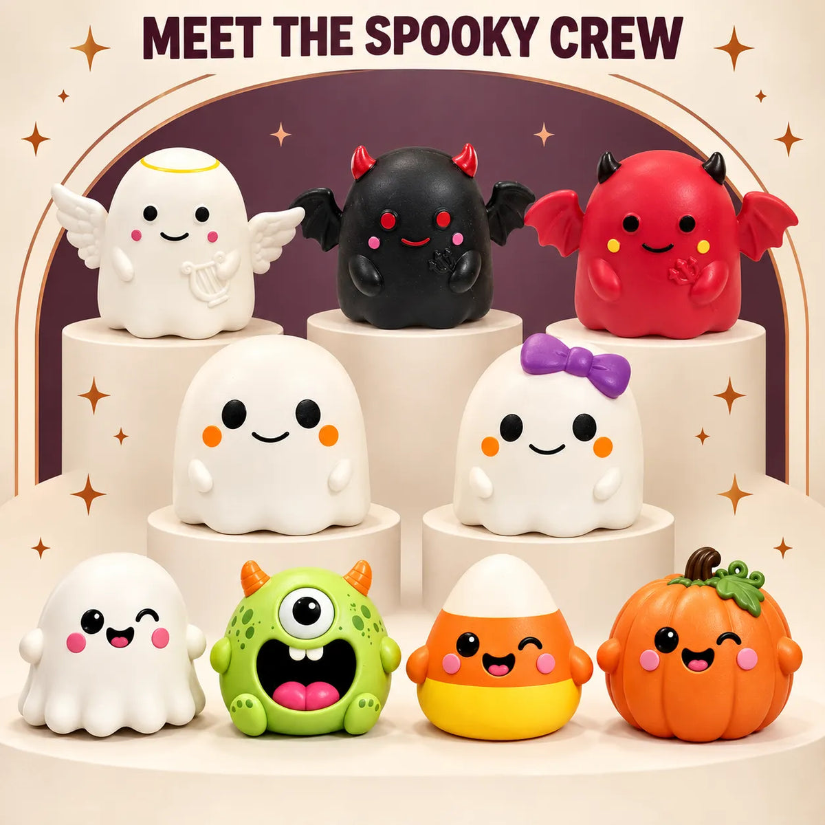 Halloween Ghost & Monster Squishy Toy Sets