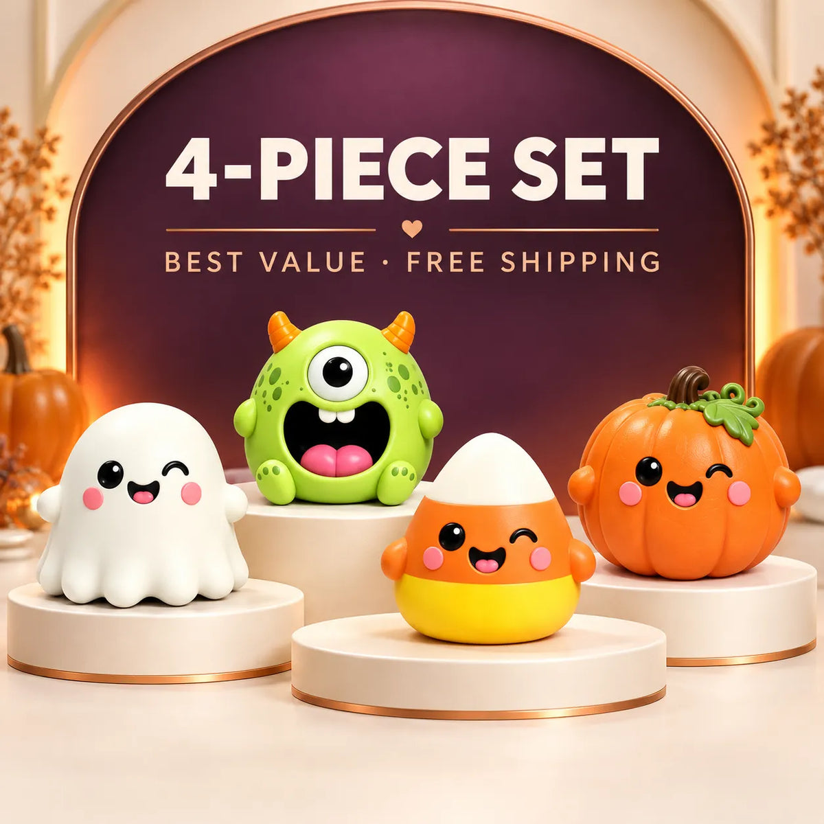 Halloween Ghost & Monster Squishy Toy Sets