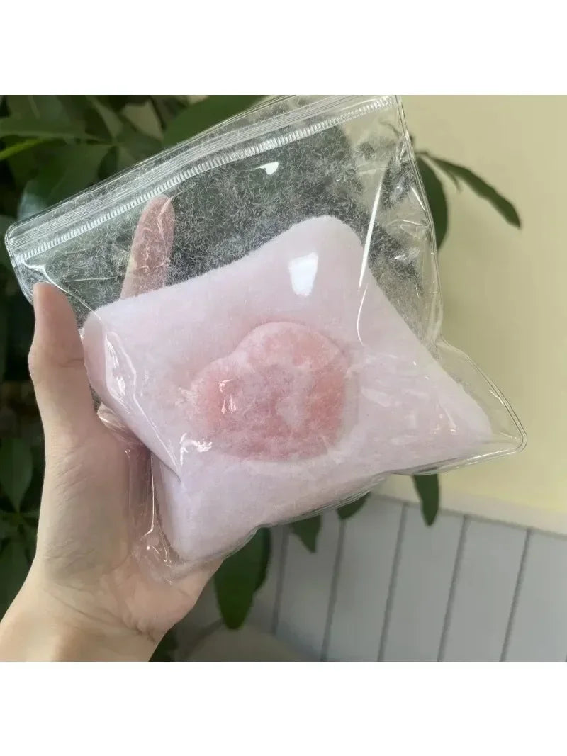 Handmade Silicone Big and Chunky Love Pillow Case Taba Squishy Toy with Flocking