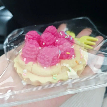 Handmade Silicone Raspberry Tart Stress Relief Taba Squishy Toy