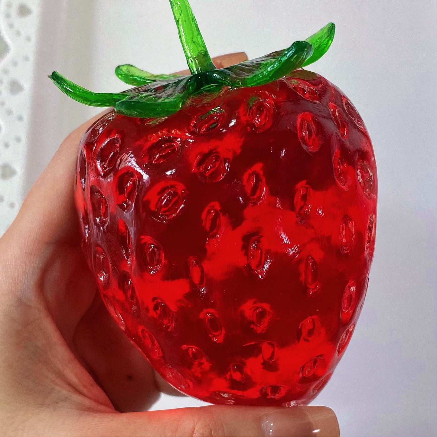 Strawberry Shape Vaseline Base Handmade Stress Ball