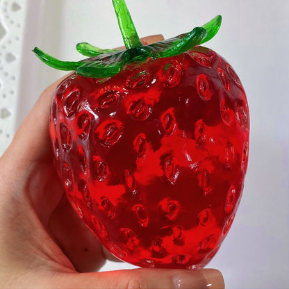 Strawberry Shape Vaseline Base Handmade Stress Ball
