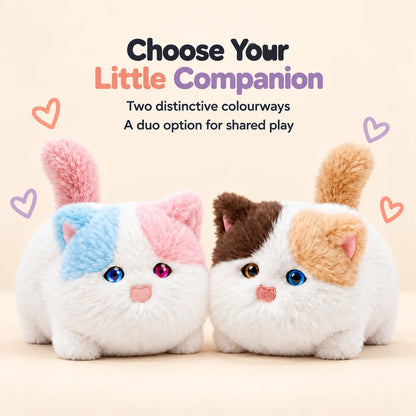Interactive Plush Kitten – Pastel & Calico