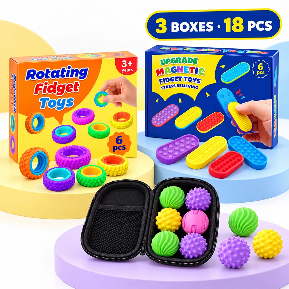 Magnetic Fidget Sliders – Textured Sensory Toy