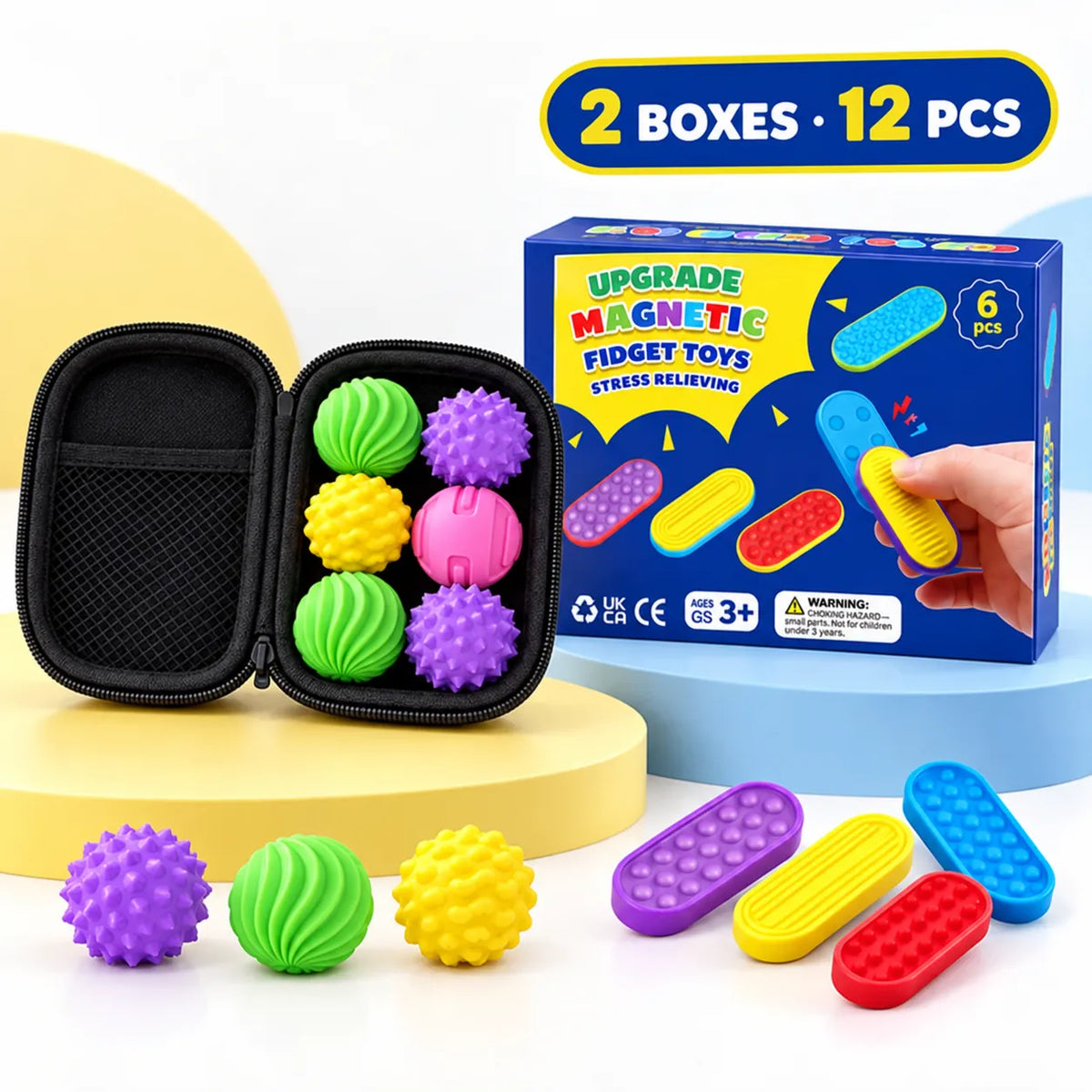 Magnetic Fidget Sliders – Textured Sensory Toy